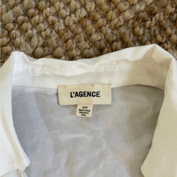 EUC L’Agence white sleeveless button down blouse Sz S - Picture 5 of 5